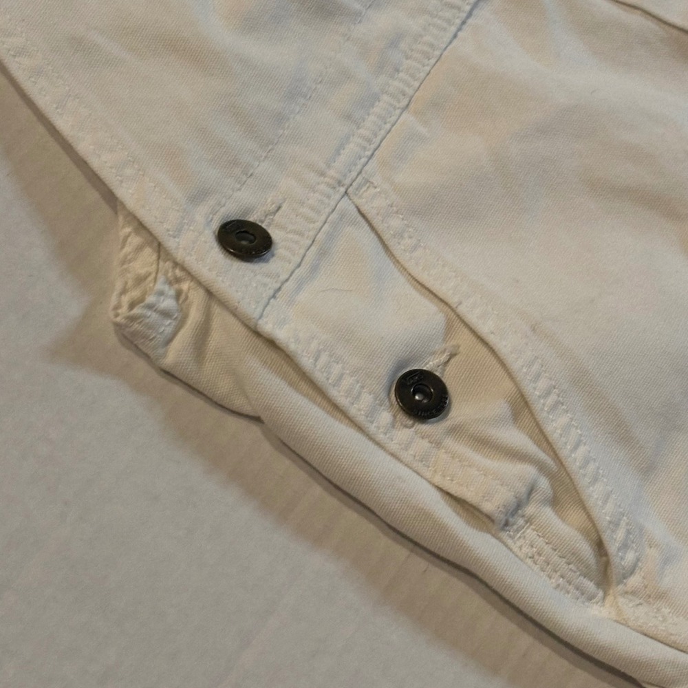 Vans Ground Work Shortalls Off White Cotton Canvas Overalls VN000G8WFS8 M - Picture 4 of 8
